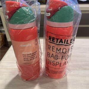 Owala Red and Green Insulated Water Bottle